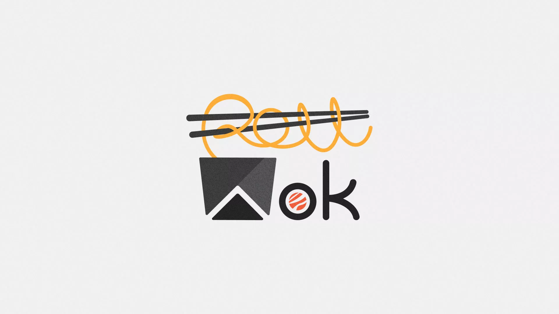 Разработка логотипа суши-бара «Roll Wok Club» в Беломорске